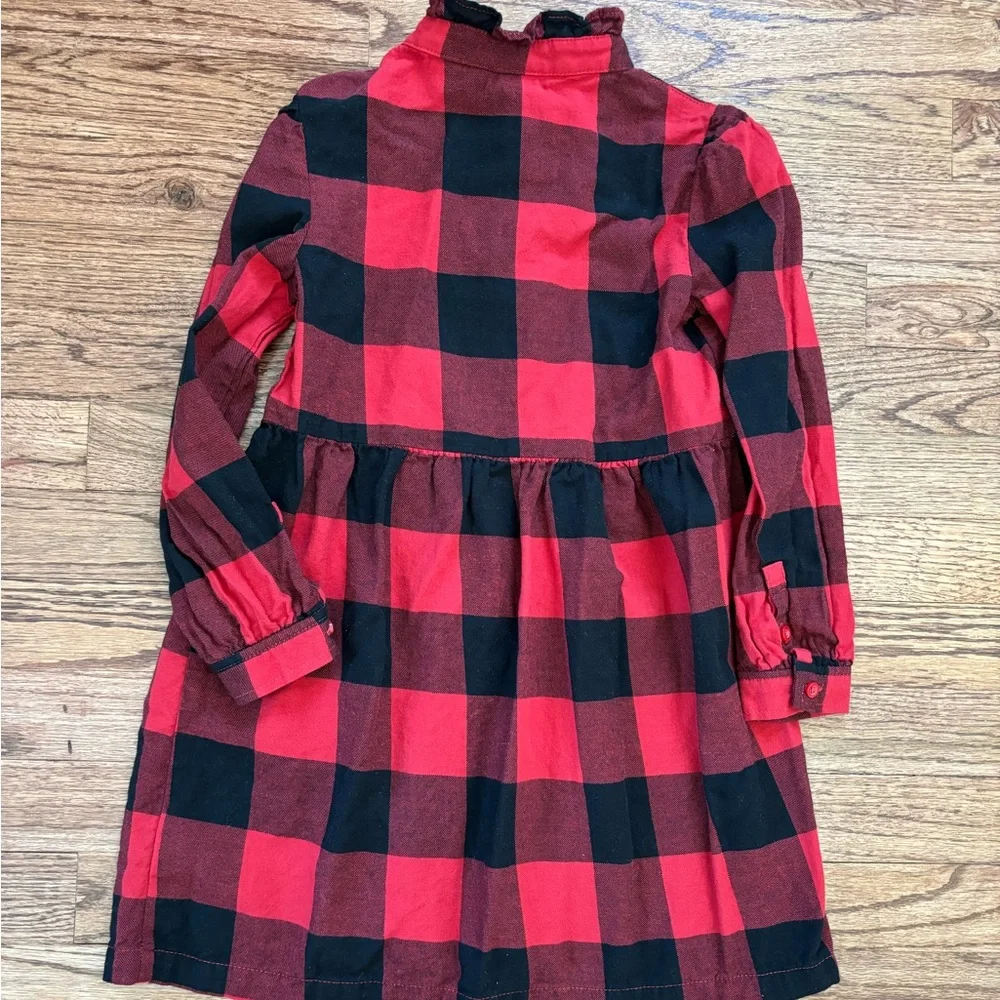 NWOT Gap Plaid Red and Black Long Sleeve Dress